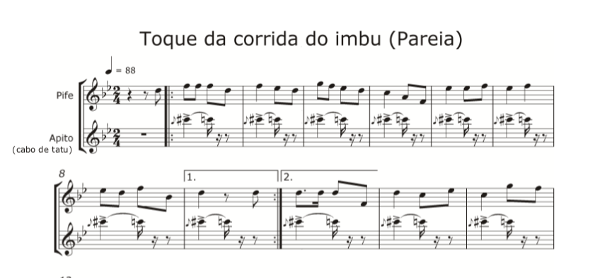 Toque da corrida do imbu